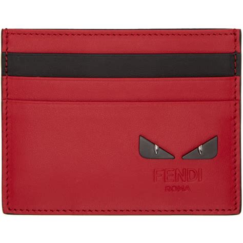 fendi bugs card holder|fendi leather card holder.